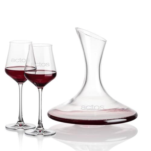 Custom Barware Glasses - Carafes - Godfrey Carafe & Watts Wine