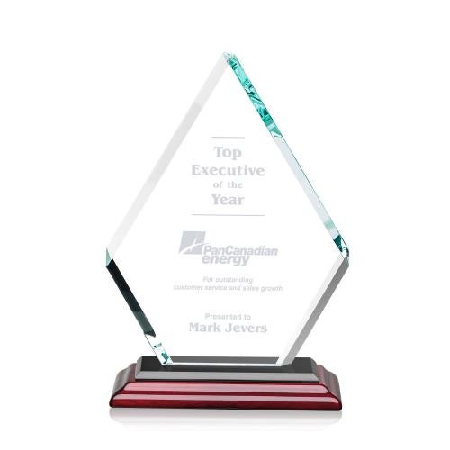 Awards and Plaques - Crystal Trophies - Curry Rosewood Crystal Trophy