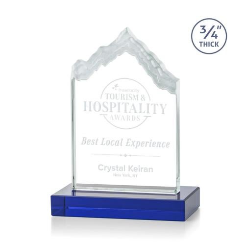 Awards and Plaques - Crystal Trophies - McGinnis Blue Peaks Crystal Trophy