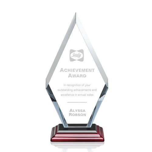 Awards and Plaques - Crystal Trophies - Fitzgerald Rosewood Crystal Trophy
