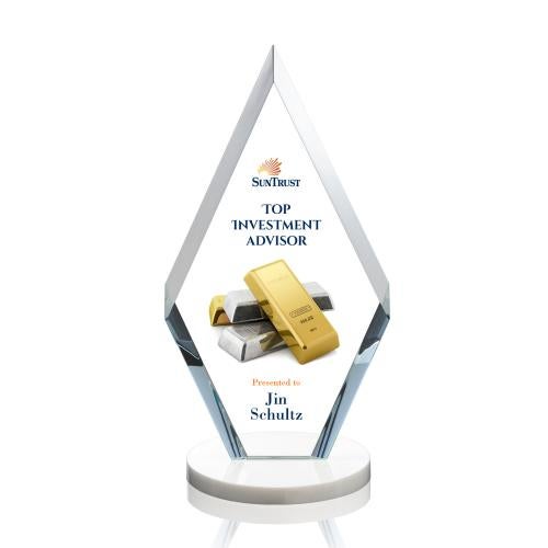 Awards and Plaques - Crystal Trophies - Fitzgerald Full Color Fagan Crystal Trophy