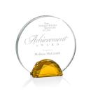 Duffy Amber Circle Crystal Trophy