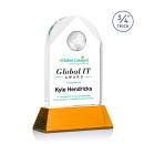 Cortez Full Color on Helton Amber Globe Crystal Trophy