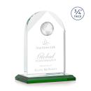 Cortez Green Globe Crystal Trophy