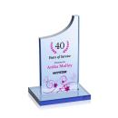 Fields Full Color  Sky Blue Peaks Crystal Trophy