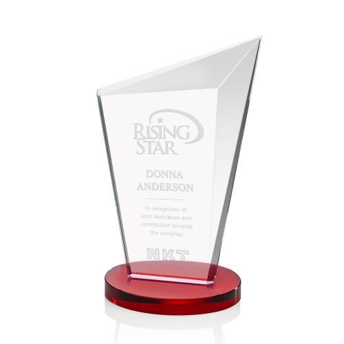 Awards and Plaques - Crystal Trophies - Neumann Red Peaks Crystal Trophy