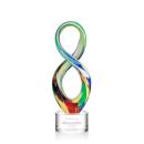 Pitts on Round Base Clear Unique Glass Trophy