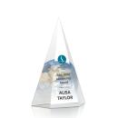 Carpenter Peak Full Color Pyramid Crystal Trophy