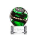 Boykin on Half Round Base Clear Globe Glass Trophy