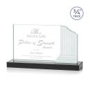 Marsh Black Rectangle Crystal Trophy