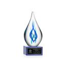 Bauman on Plated Crystal Base - Blue