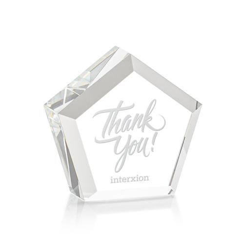 Awards and Plaques - Crystal Trophies - Crystal Paperweights - Costa Paperweight