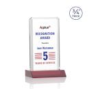 Stubbs Full Color Red Rectangle Crystal Trophy