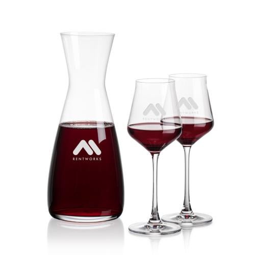 Custom Barware Glasses - Carafes - Cabral Carafe & Watts Wine