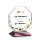 Elder Full Color Wood Polygon Crystal Trophy