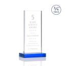 Prieto Sky Blue Rectangle Crystal Trophy