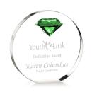 Ortiz Diamond Emerald Circle Crystal Trophy