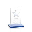 Zuniga Star Sky Blue/Silver Rectangle Crystal Trophy