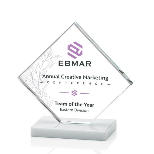 Awards and Plaques - Crystal Trophies - Argueta Full Color Fagan Crystal Trophy