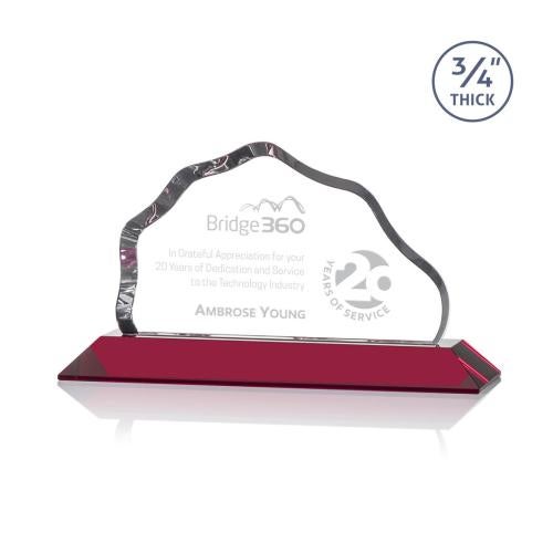 Awards and Plaques - Crystal Trophies - Hagen Red Crystal Trophy