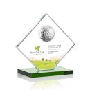 Humphrey Golf  Full Color Green Globe Crystal Trophy