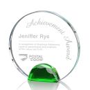 Kenney Green Circle Crystal Trophy