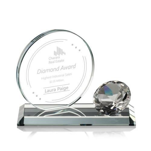 Awards and Plaques - Crystal Trophies - Winters Diamond Diamond Crystal Trophy