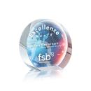 McCarty Full Color Circle Crystal Trophy
