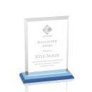 Villa Sky Blue Rectangle Crystal Trophy