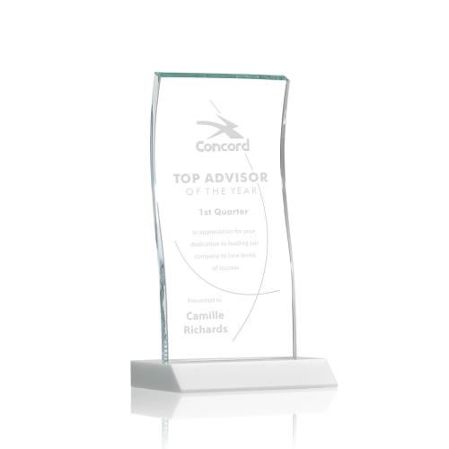 Awards and Plaques - Crystal Trophies - McClure Fagan Rectangle Crystal Trophy