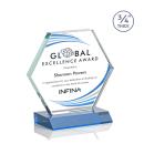 Pagan Full Color Sky Blue Polygon Crystal Trophy