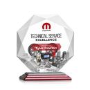 Minor Full Color Wood Polygon Crystal Trophy