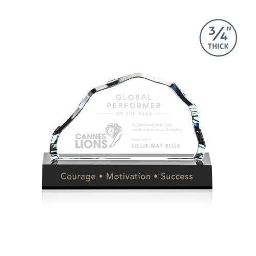 Awards and Plaques - Crystal Trophies - Pierre Black Crystal Trophy