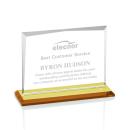 Kaplan Amber Rectangle Crystal Trophy
