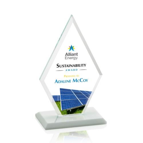 Awards and Plaques - Crystal Trophies - Spicer Full Color Fagan Crystal Trophy