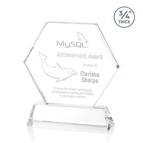 Awards and Plaques - Crystal Trophies - Colvin Optical Polygon Crystal Trophy