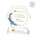 Colvin Full Color Clear Polygon Crystal Trophy
