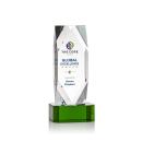 Atkinson Full Color on Base Green Towers Crystal Trophy