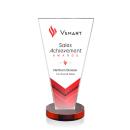Reeves Full Color Red Polygon Crystal Trophy