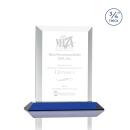 Hinton Blue Rectangle Crystal Trophy