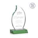 Summers Green Flame Crystal Trophy
