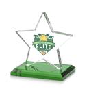 Gamboa Star Full Color Green Crystal Trophy