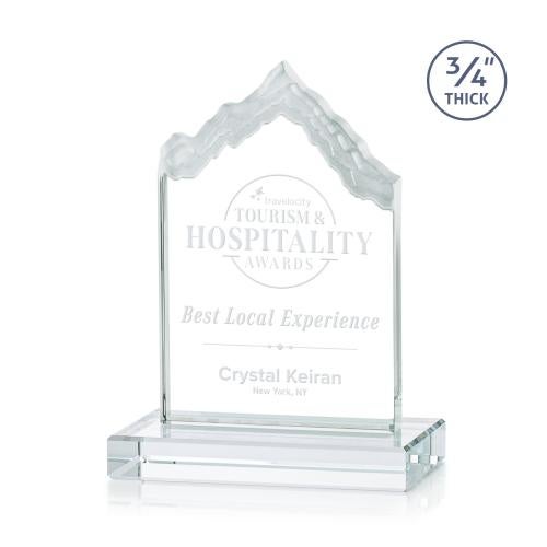 Awards and Plaques - Crystal Trophies - McGinnis Stafire Peaks Crystal Trophy
