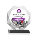 Minor Full Color Black Polygon Crystal Trophy