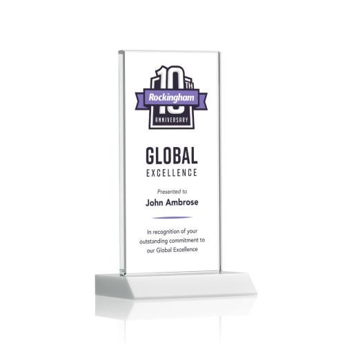 Awards and Plaques - Crystal Trophies - Stanley Full Color Fagan Rectangle Crystal Trophy