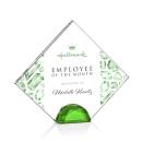 Galvan Full Color Green Crystal Trophy