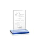 Riggs Sky Blue Rectangle Crystal Trophy