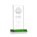 Stanley Green Rectangle Crystal Trophy
