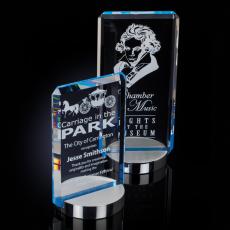Connors Blue Rectangle Acrylic Trophy - Acrylic Trophies