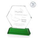 Colvin Green Polygon Crystal Trophy